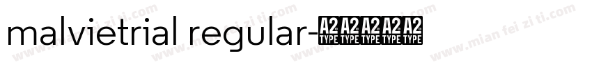 malvietrial regular字体转换
